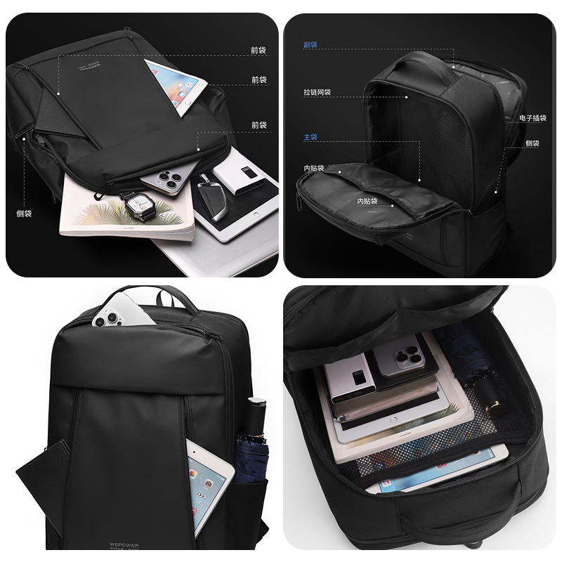 WEPOWER nueva mochila de negocios mochila para computadora para hombre mochila casual de gran capacidad para estudiantes universitarios y de secundaria