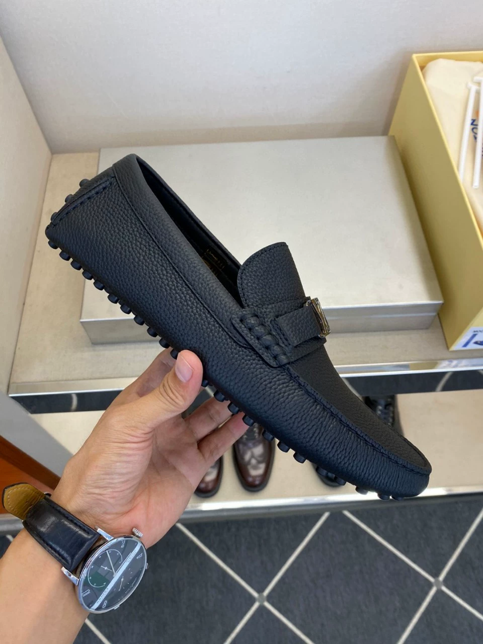 Мужские повседневные туфли-лоферы из натуральной кожи, классические мокасины, верхняя версия, оригинальные.