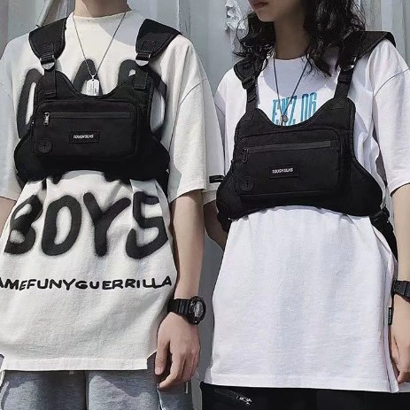 Тактическая сумка, функциональная сумка-жилет, повседневная нагрудная сумка, сумка-жилет в стиле рабочей одежды, сумка для пары, модный аксессуар, многофункциональный жилет