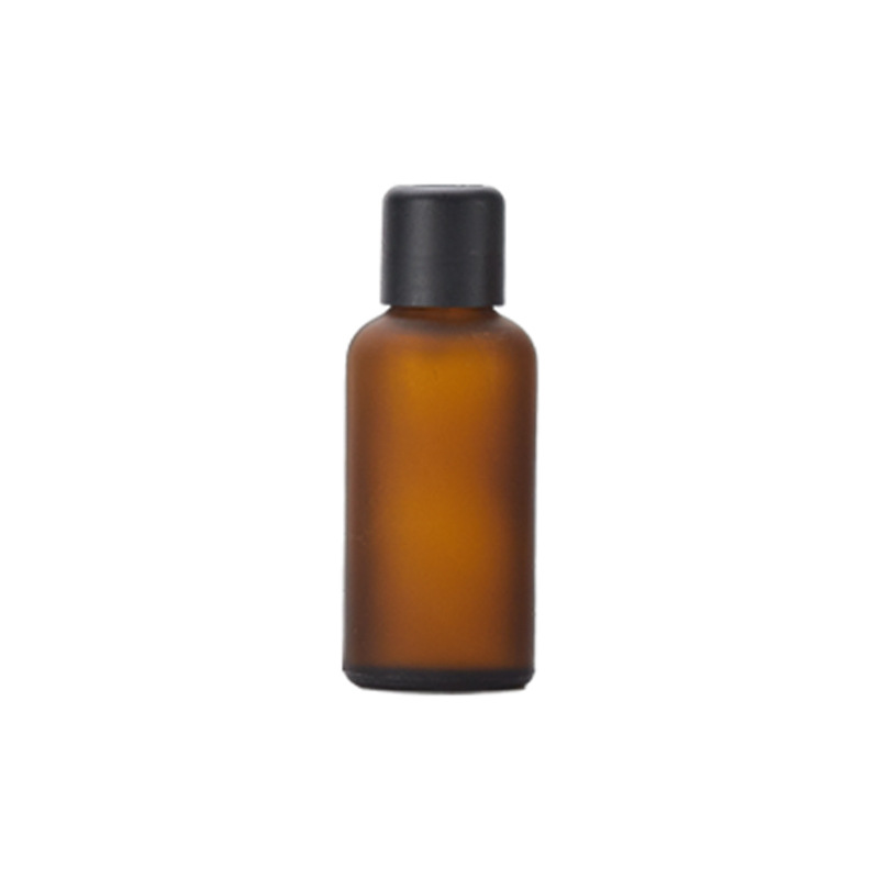 Spot 10ml botella de aceite de aceite de vidrio esmerilado marrón, tapa de cabeza antirrobo, botella de subembalaje cosmético, muestra de luz oscura, botella vacía