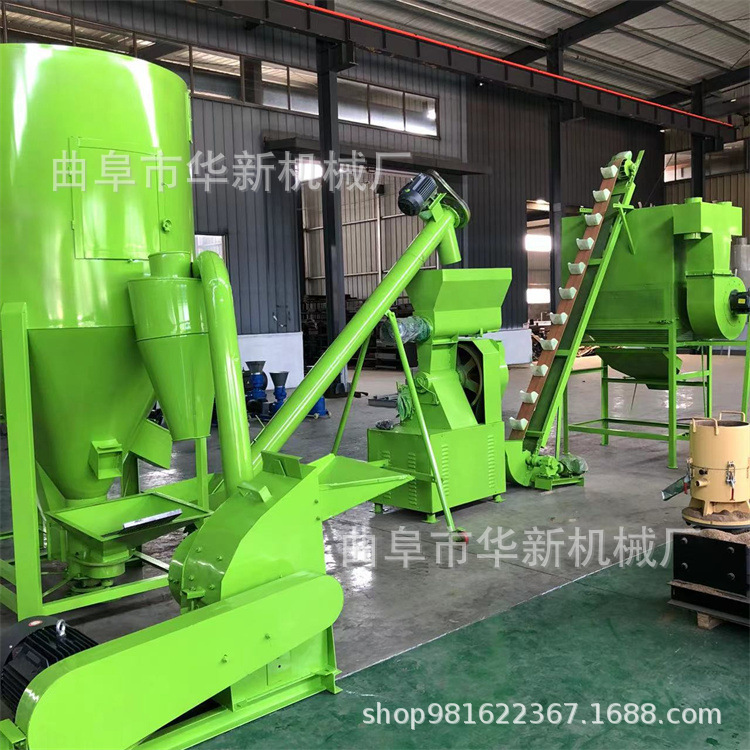 环模牛羊饲料制粒机 中药渣草粉颗粒机 家禽养殖环模饲料生产线