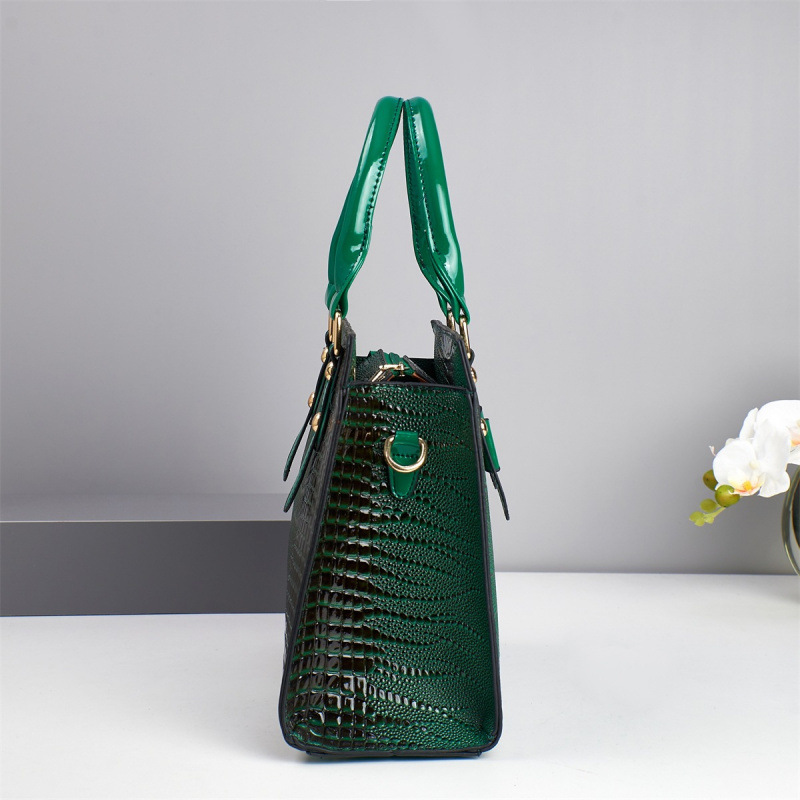 Bolso bolso de mano bolso de madre e hijo estereotipado atmosférico europeo y americano patrón de cocodrilo bolso de hombro de moda comercio exterior bags de dos piezas