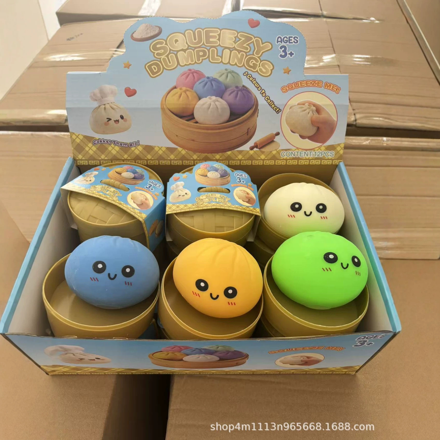 Tiktok New Product: Smiling Face Large Bun Squishy Toy for Office Stress Relief, Realistic Large Bun Toy with Bounce-Back Feature