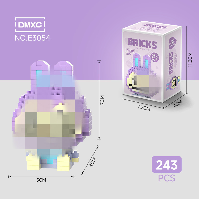 Modelo de Bloques de Construcción en Miniatura de Plástico DIY