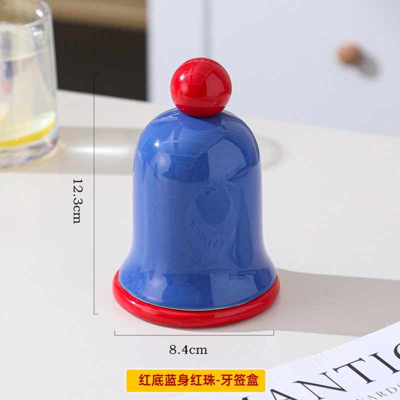 ドーパミンベルつまようじボックスホームクリエイティブリビングルームハイエンドつまようじホルダー新しいデンタルフロスボックス綿棒ボックスつまようじ瓶|undefined