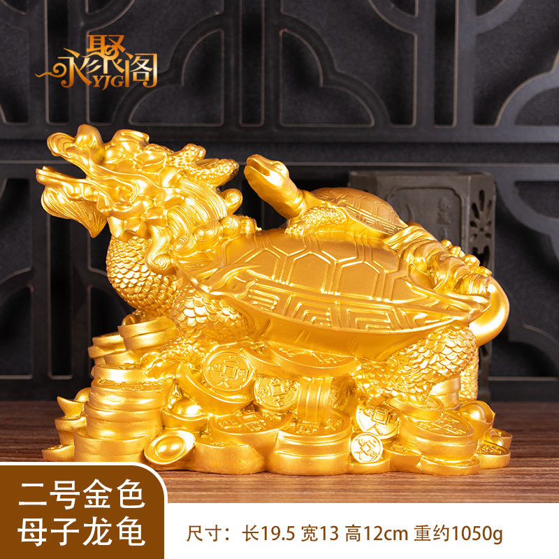 Figura decorativa dragón-tortuga feng shui