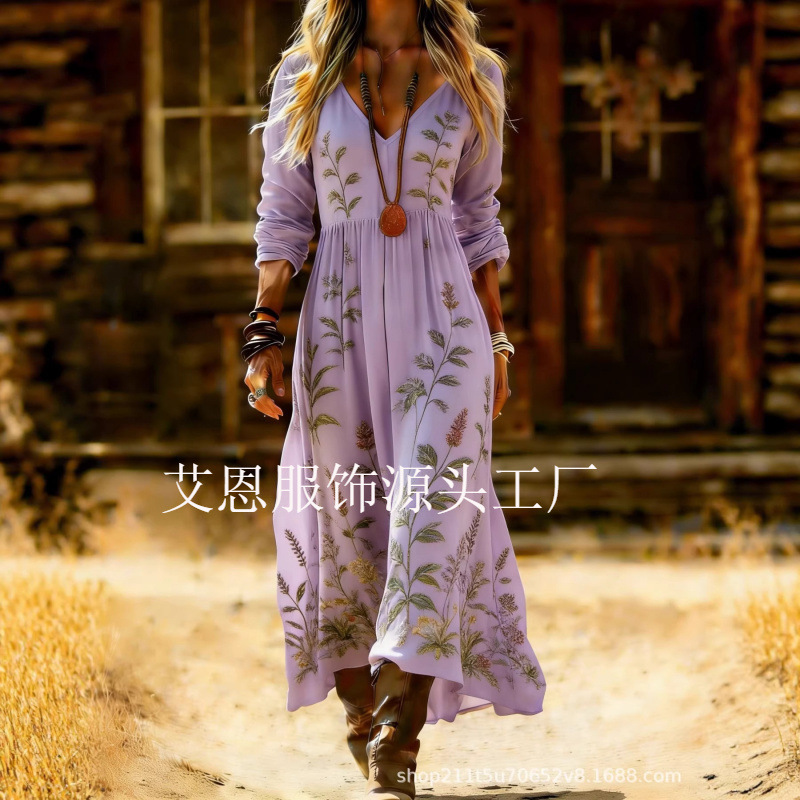 ethnic long-sleeve