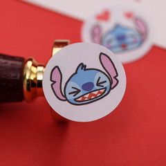 Interstellar Baby Stitch Round Sealing Labels 500PCS/Roll Self-Adhesive Labels Stitch Reward Sticker