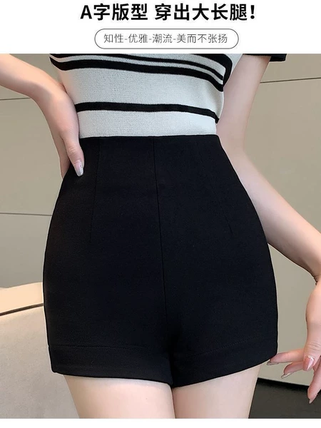 Black invisible trousers with zipper