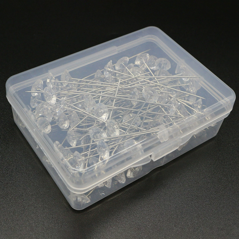 Алмазная игла для позиционирования Акриловая Алмазная булавка для позиционирования Высококачественный прозрачный шелковый шарф в штучной упаковке Фиксированная игла Перламутровая игла