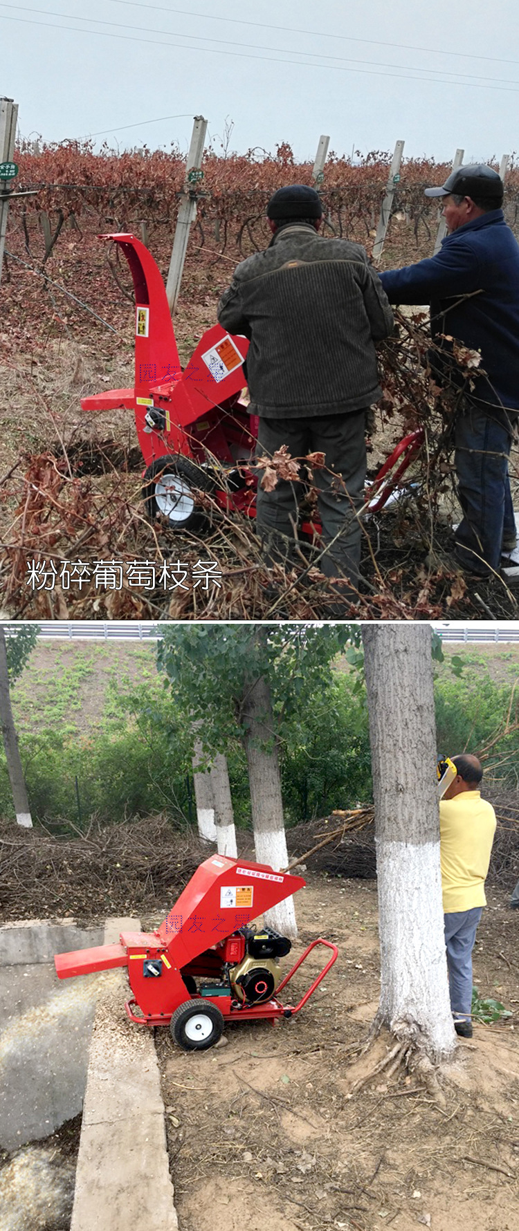 多功能小型移动木材树枝破碎机卧式环保柴油款农用园林枝条碎枝机详情8