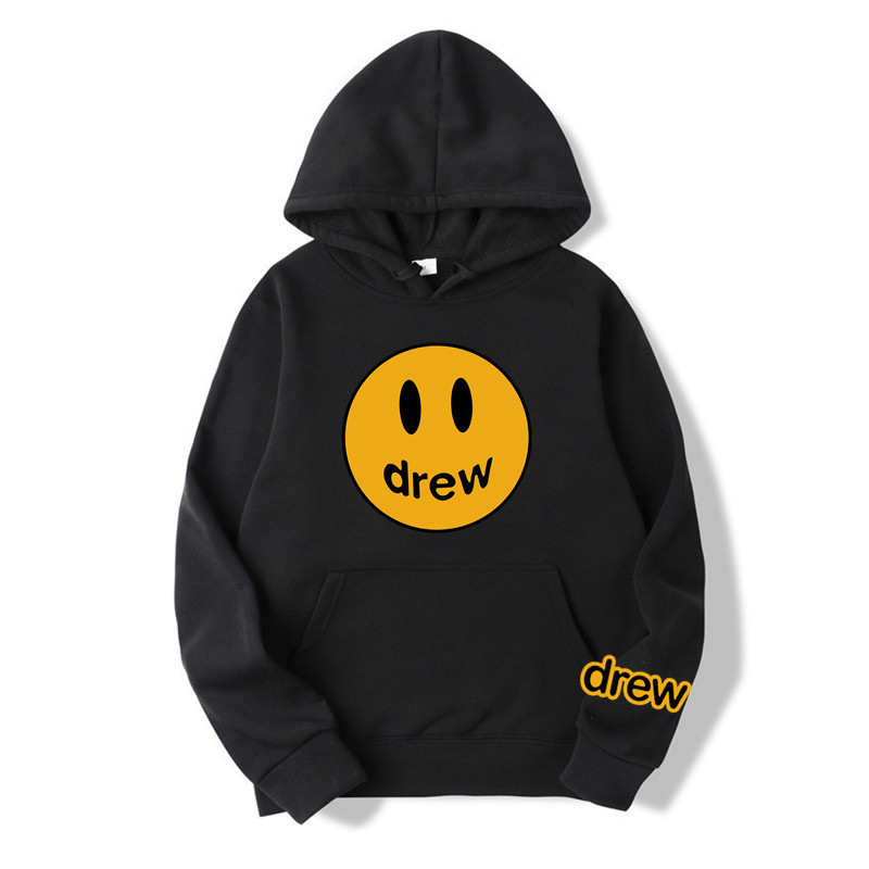 Drew Smiley Bieber Hooded Sweatshirt for Men and Women Loose Hip-hop Popular Versatile High Street FOG Trendy Brand Couple Hoodie Drew Smiley Bieber Hooded Sweatshirt for Men and Women Loose Hip-hop Popular Versatile High Street FOG Trendy Brand Couple Hoodie
