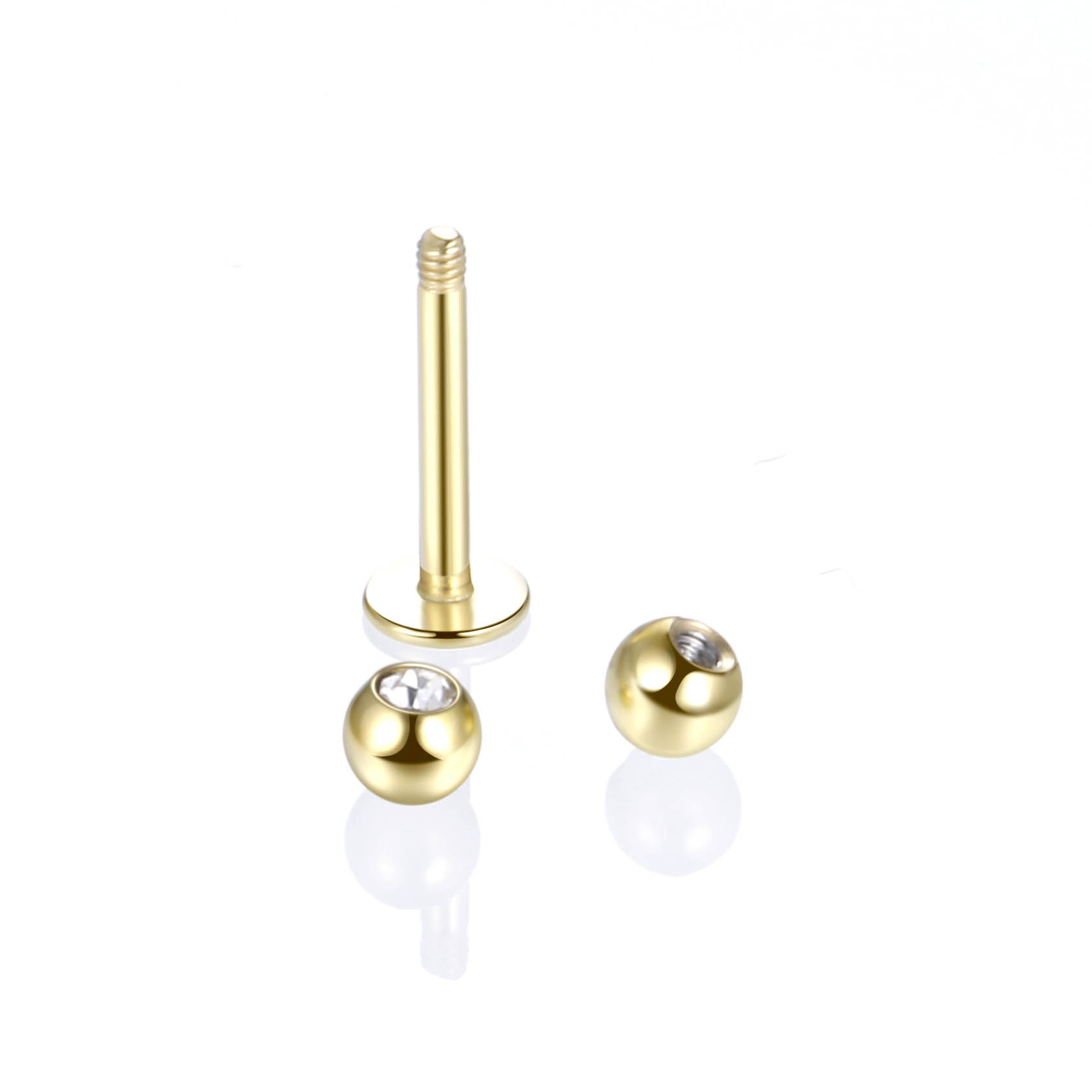 Fashion Conical Stainless Steel Inlaid Zircon Lip Stud display picture 3
