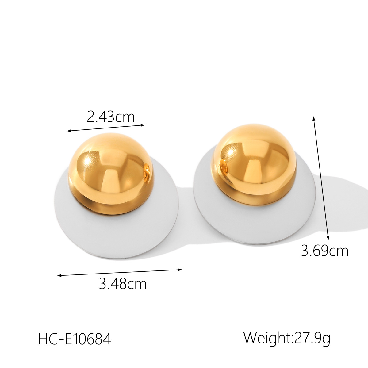 Oro y plata de Europa y América, pendientes de acero inoxidable de color geométrico, nicho femenino, pendientes de acero de titanio de alta calidad, joyas transfronterizas no se desvanecen