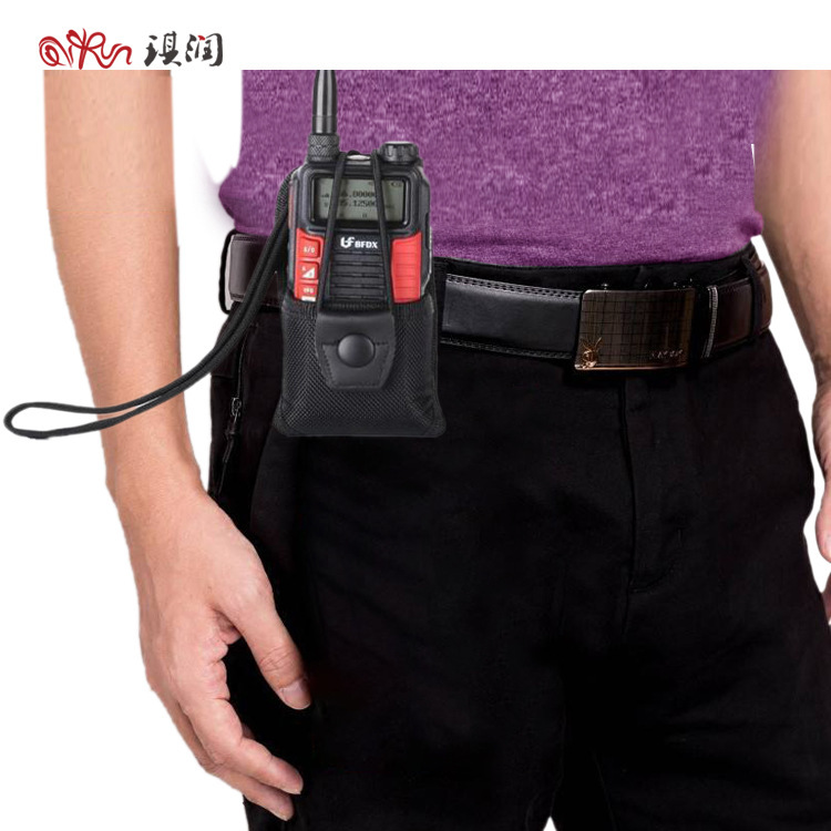 通用对讲机皮套适用摩托罗拉宝锋特易通泉盛防摔尼龙布对讲机腰包