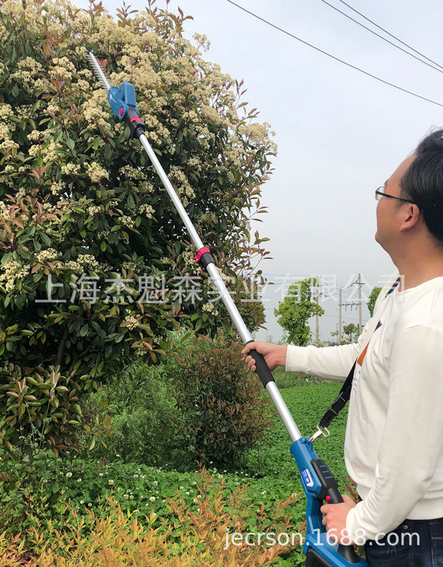 艺森ES-H5242锂电高枝机40V充电式高空绿篱修剪机电动伸缩高枝剪-阿里巴巴