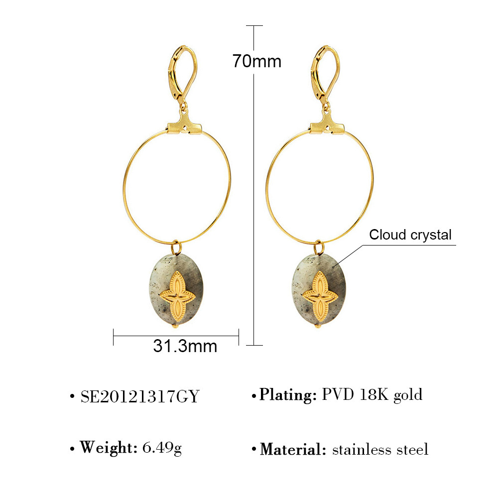 Oferta especial experiencia europea y americana joyería de acero titanio vacío galvanoplastia no decoloración no alérgica joyería pendientes collar fábrica al por mayor