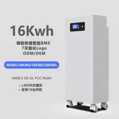 外贸家庭储能电池51.2v磷酸铁锂300Ah移动电源16kwh落地式10度电