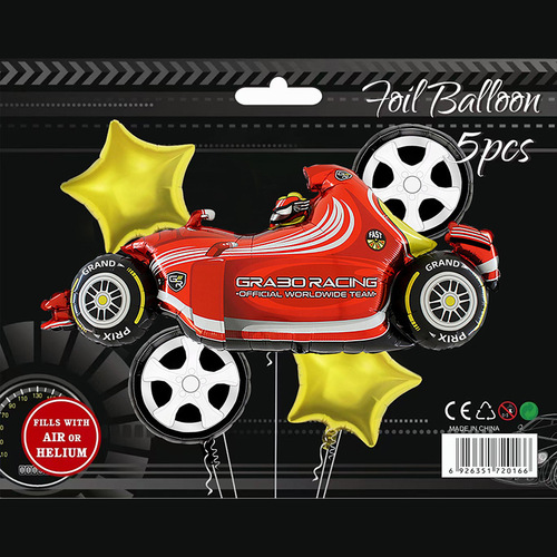 New 18-inch round checkered striped aluminum film balloon round racing tire theme party balloon wholesale