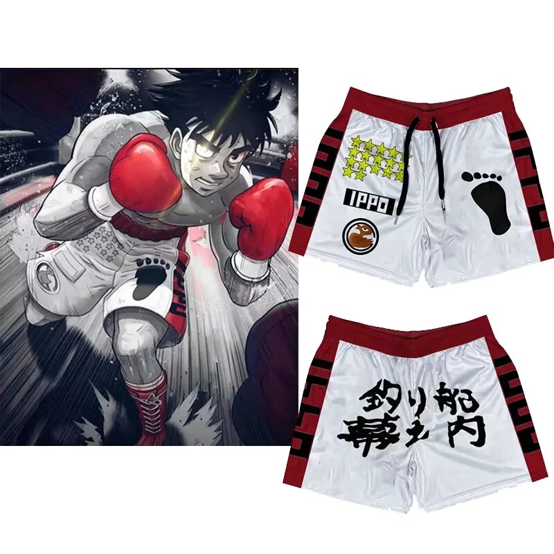 Anime Hajime no Ippo shorts summer gym quick-dry sports Ippo shorts fitness sports beach shorts Anime Hajime no Ippo shorts summer gym quick-dry sports Ippo shorts fitness sports beach shorts