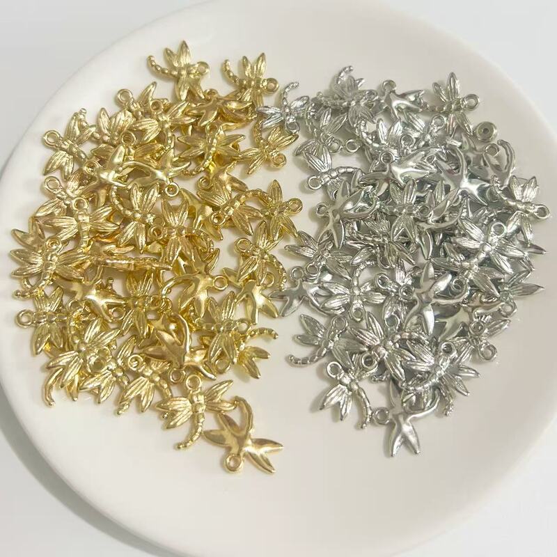 Plastic Abs Electroplated Ccb Dragonfly Pendant DIY Beaded Phone Chain Bracelet Necklace Jewelry Accessories Loose Beads