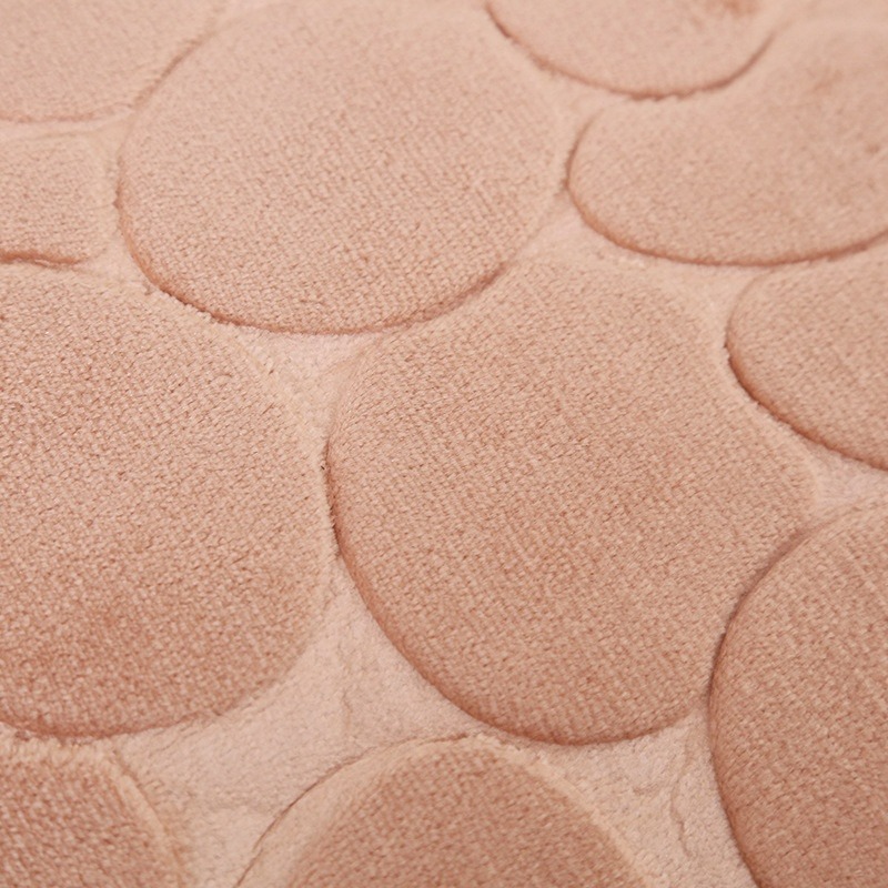 3D alfombra de piso de inodoro tridimensional patrón de piedra alfombra de dos o tres piezas de franela absorbente de ventas directas en la generación de existencias