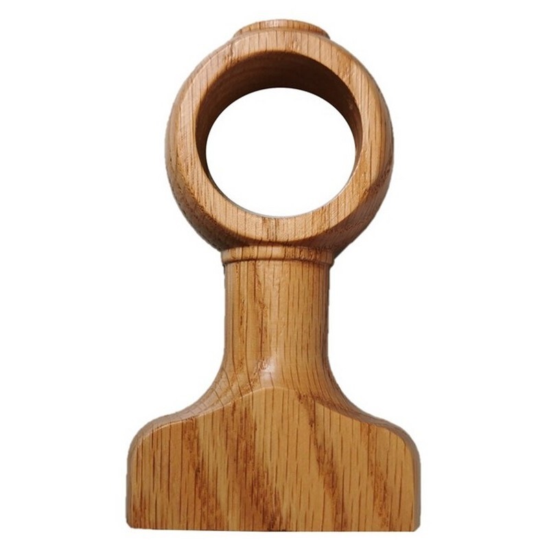 Old Solid Wood Curtain Rod Roman Rod Curtain Track Accessories Single and Double Bracket Base Fixed Bracket Decorative Head