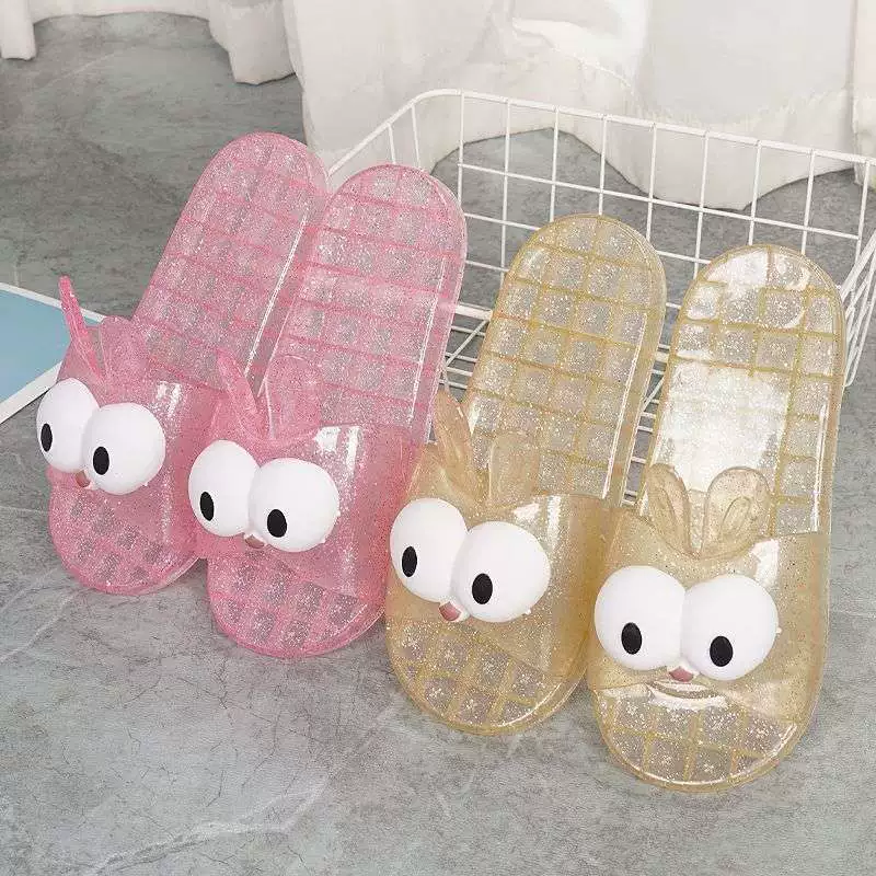 Новые летние домашние тапочки с кристаллами для дома, на плоской подошве, для ванной комнаты, для ванной, для вонючих ног, нескользящие, прозрачные, с дезодорантом