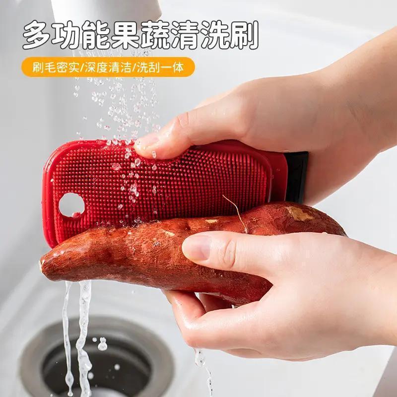 批发厨房果蔬清洁刷蔬菜水果刷洗可弯曲多功能水槽砧板缝隙刷子