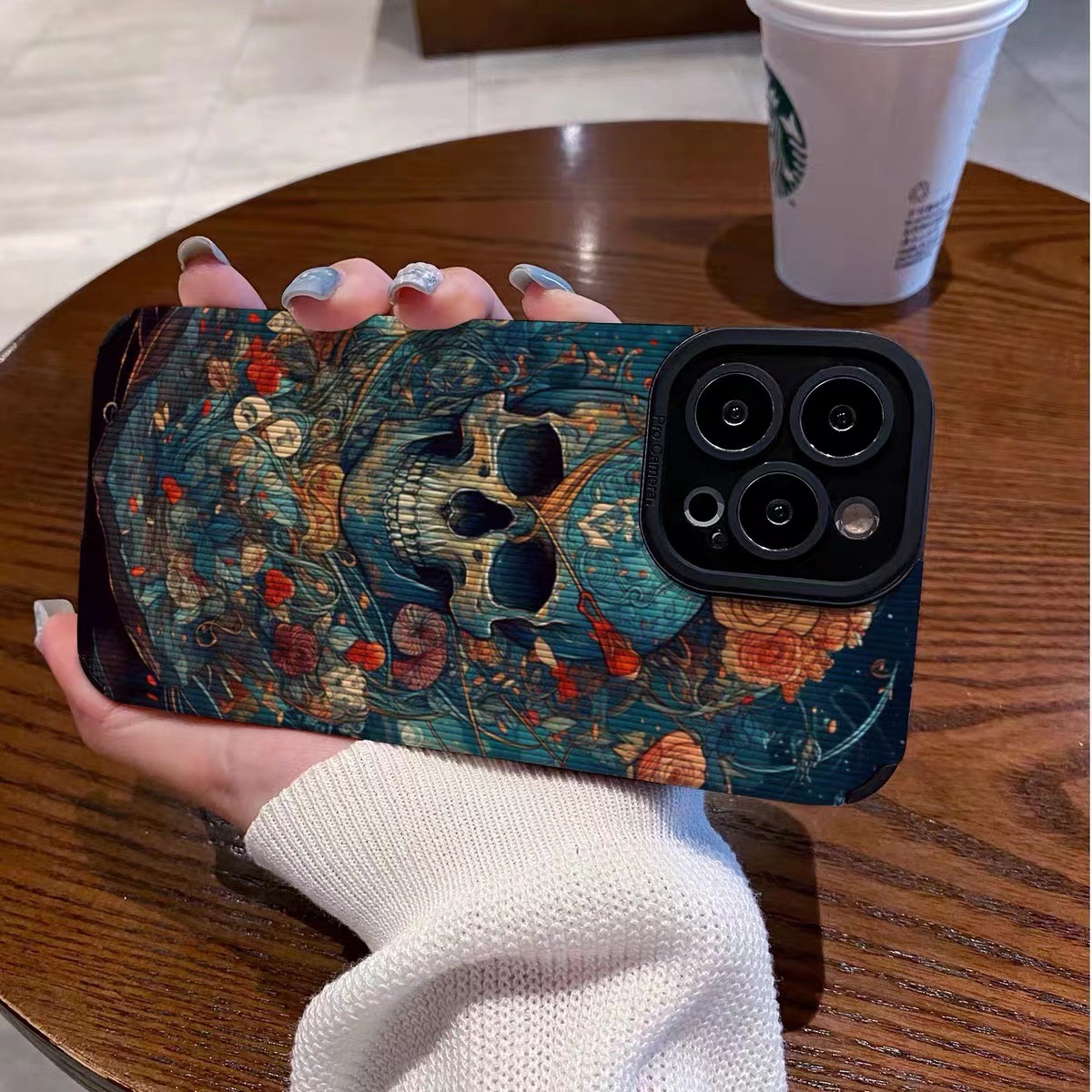 Skull Phone Case For Iphone 15 14 And 13 Pro Max Protective Cover_voghion.com
