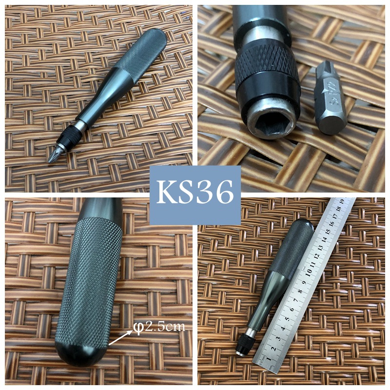 6,35mm magnética manual de aleación de aluminio mango cojinete destornillador adecuado para 1/4-pulgada Destornillador hexagonal cabeza