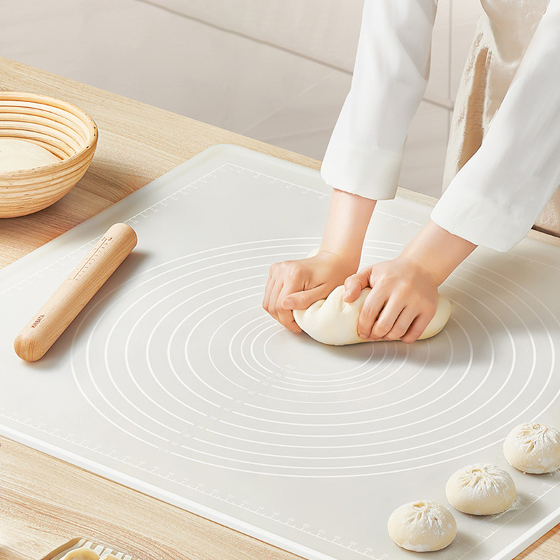 新款加厚面板硅胶揉面垫子家用带刻度不粘和面垫厨房烘焙用品批发