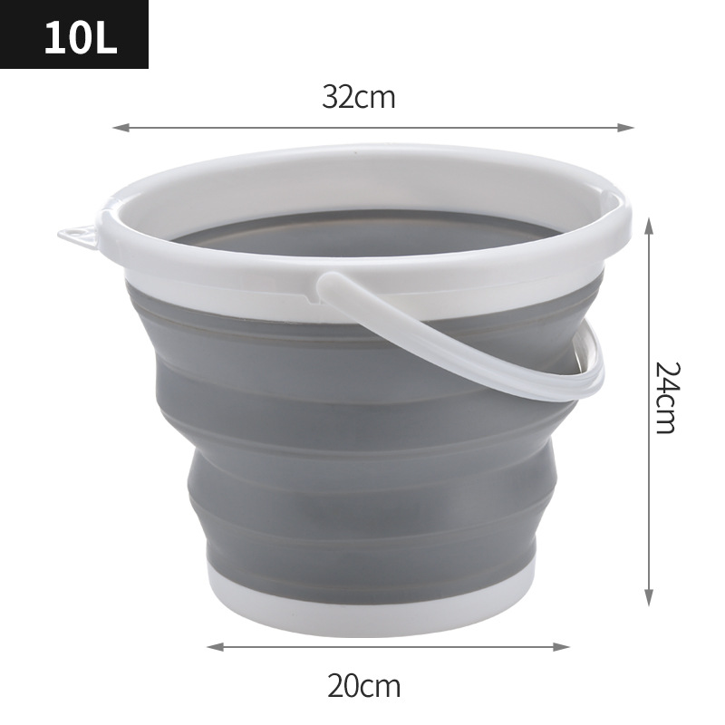 Cubo plegable Cubo de limpieza portátil de limpieza de elevación de agua de almacenamiento de plástico para el hogar limpieza 3L5 L 10L pesca lavado de coches
