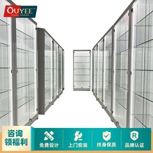 展示柜展台立柜玻璃透明商用陈列柜多层可移动亚克力设计木质展示