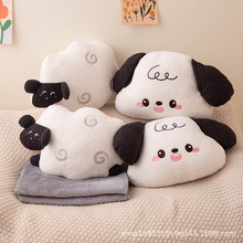 可爱创意家居抱枕空调被噗噗狗和咩咩羊女生玩偶礼物沙发卧室靠垫