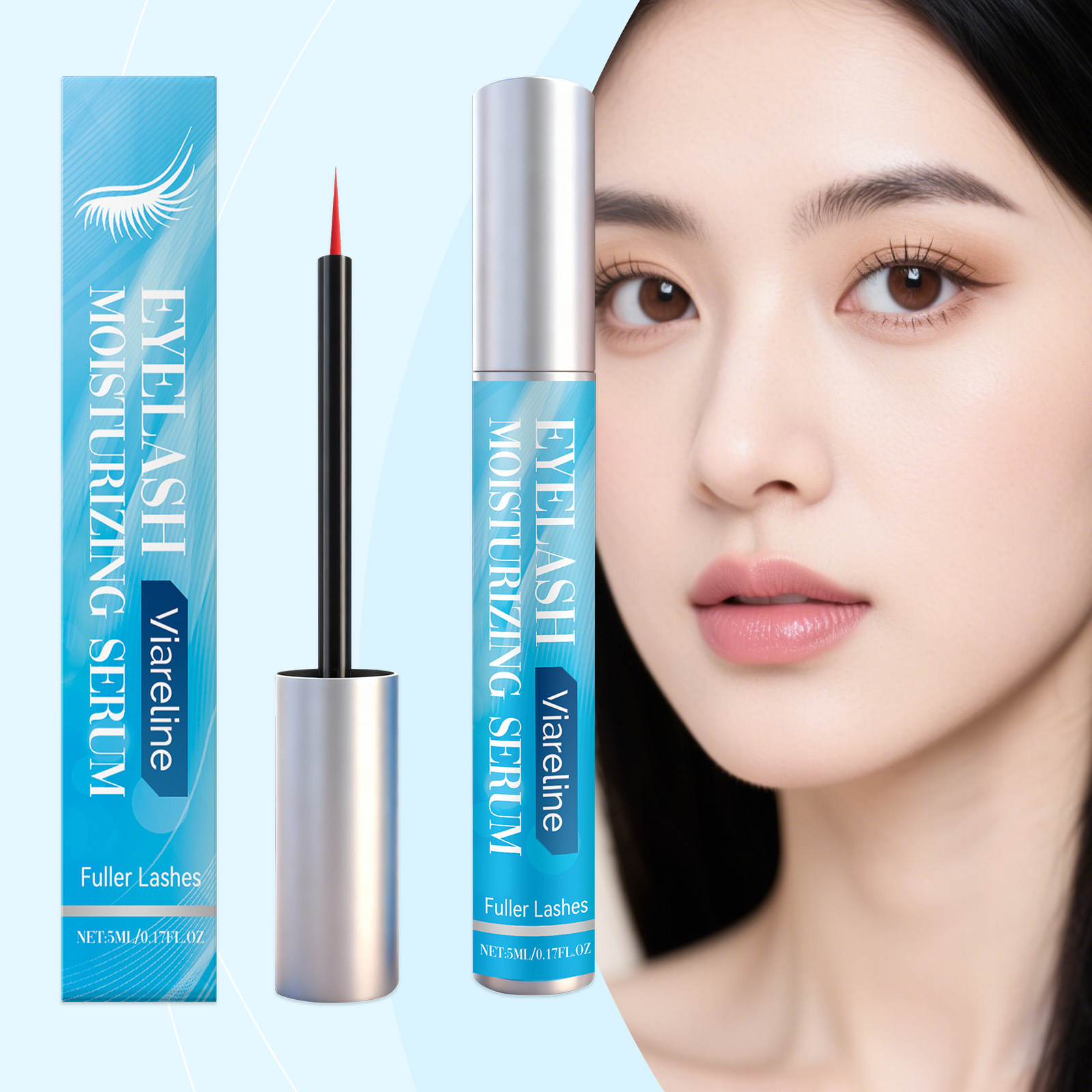 VIARELINE 睫毛液 滋润轻盈顺滑涂抹自然卷翘睫毛根部靓丽睫毛液