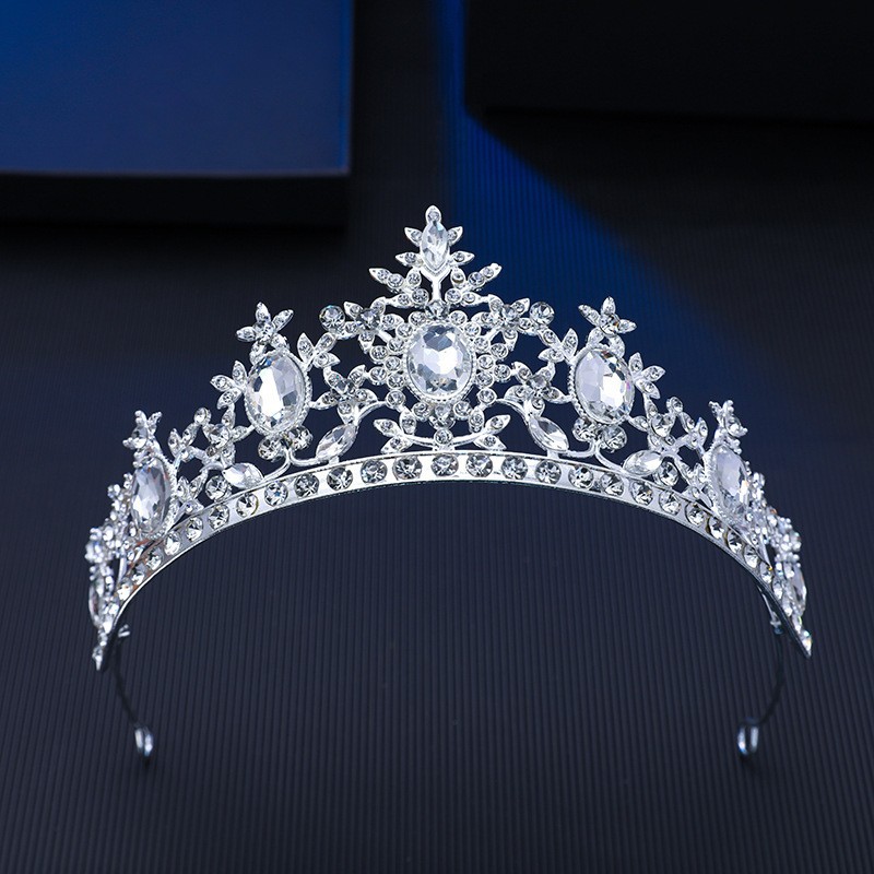 Pinzas para el cabello de boda al por mayor, tocados de cristal para novias, diademas para cumpleaños de niñas.