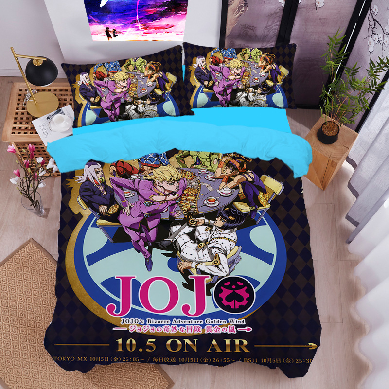 Custom JOJO의 멋진 모험 4 피스 학생 3 피스 퀼트 세트를 매핑하는 클래스 A