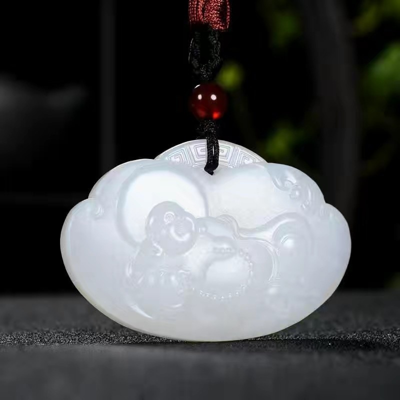 공장 도매 자연 아프간 옥 평화 잠금 부처님 펜던트 흰색 MAITREYA BUDDHA 나비 사랑 꽃 옥 펜던트 목걸이