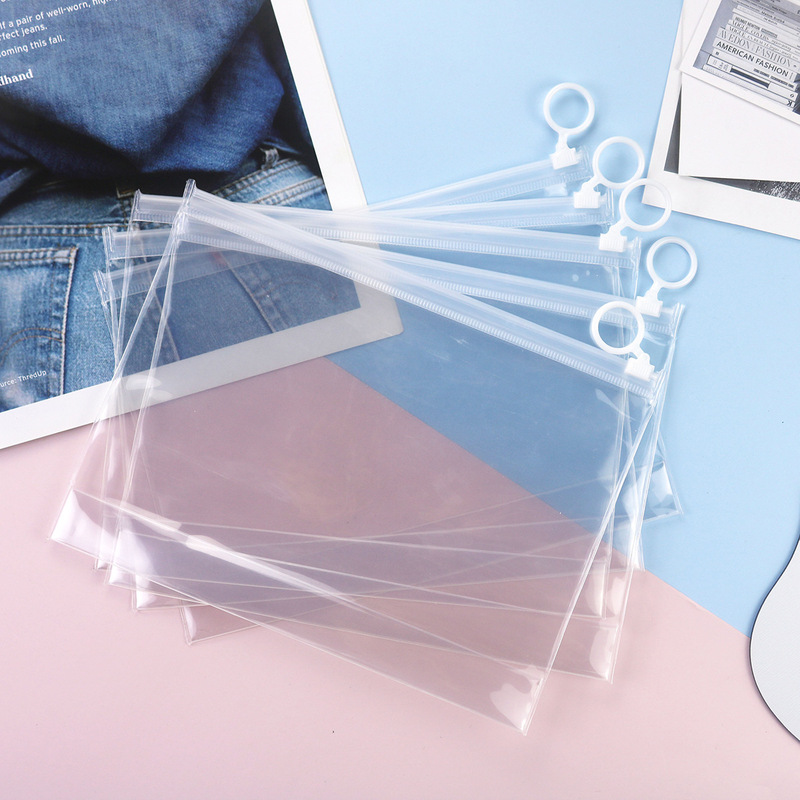 Simple solid color EVA transparent waterproof storage bag travel business trip toiletries sub-bottle wash zipper bag