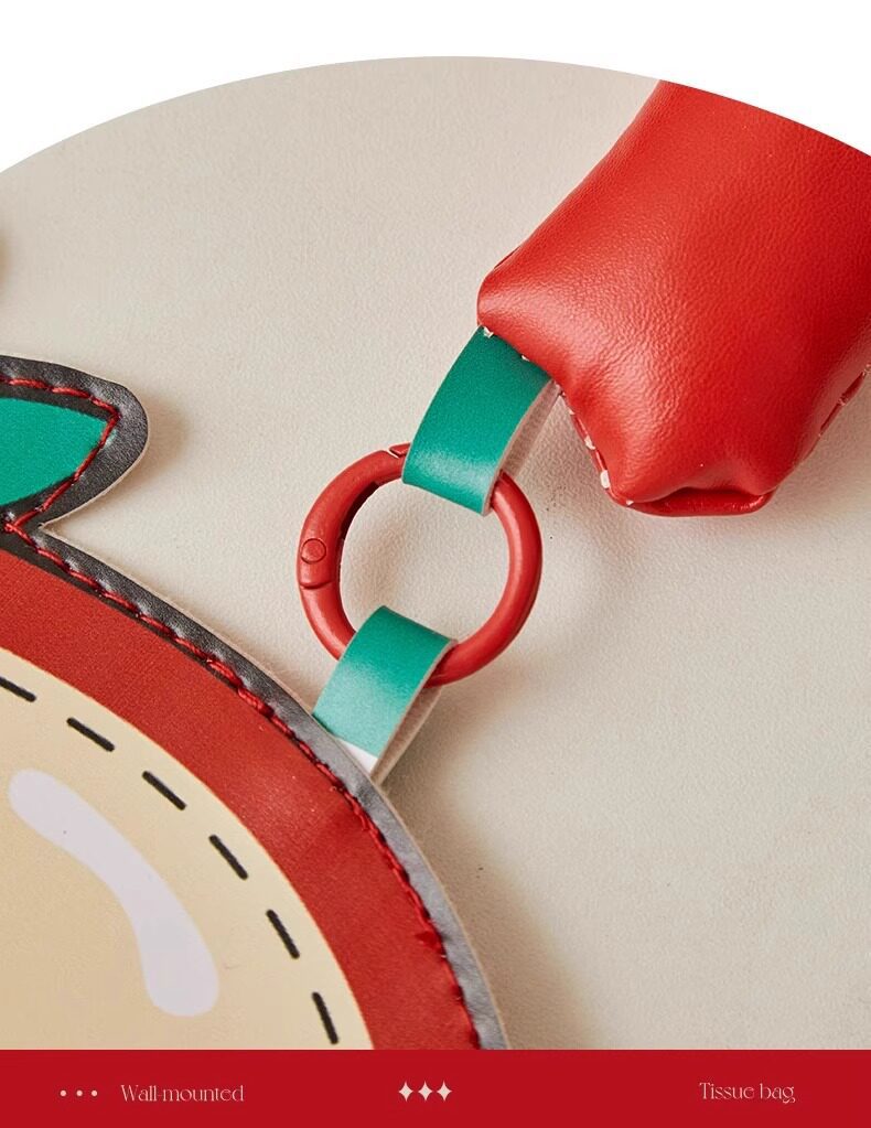 Dopamine Cute Leather Tissue Bag, Tissue Box, Household Tissue Holder, Multifunctional Storage Bag, Napkin Tissue Box