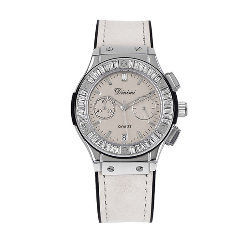 Timini  new casual fashion five-pin disc real silicone band watch temperament water diamond English watch for women