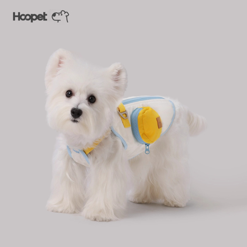 Hoopet夏季薄款可爱可牵引背心柯基比熊小型犬猫咪宠物狗狗衣服|undefined
