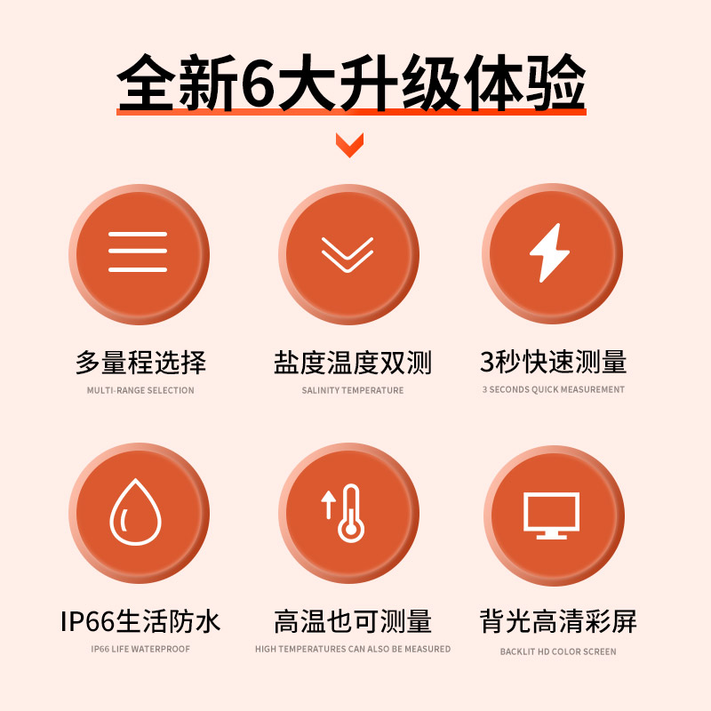 电子测盐器盐度计食品卤水咸度高精度海水比重计咸度计盐分测试仪