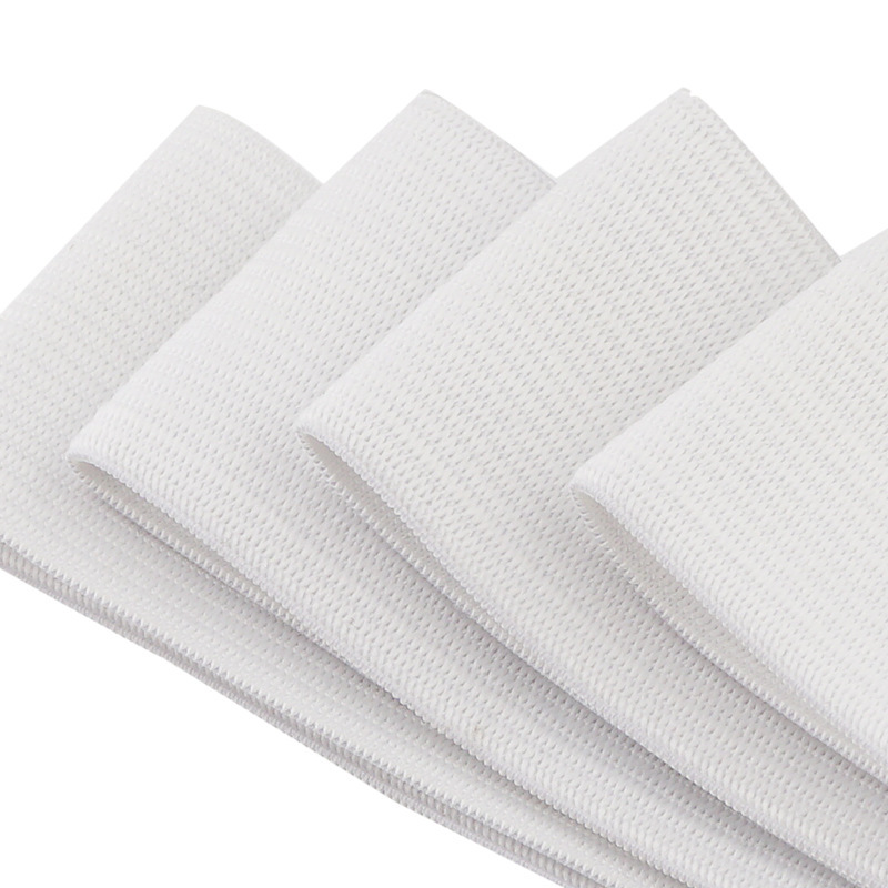 White knitted elastic children's trousers