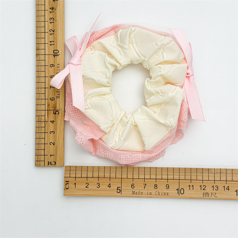 Women's Sweet Color Block Cloth Printing Hair Tie display picture 4