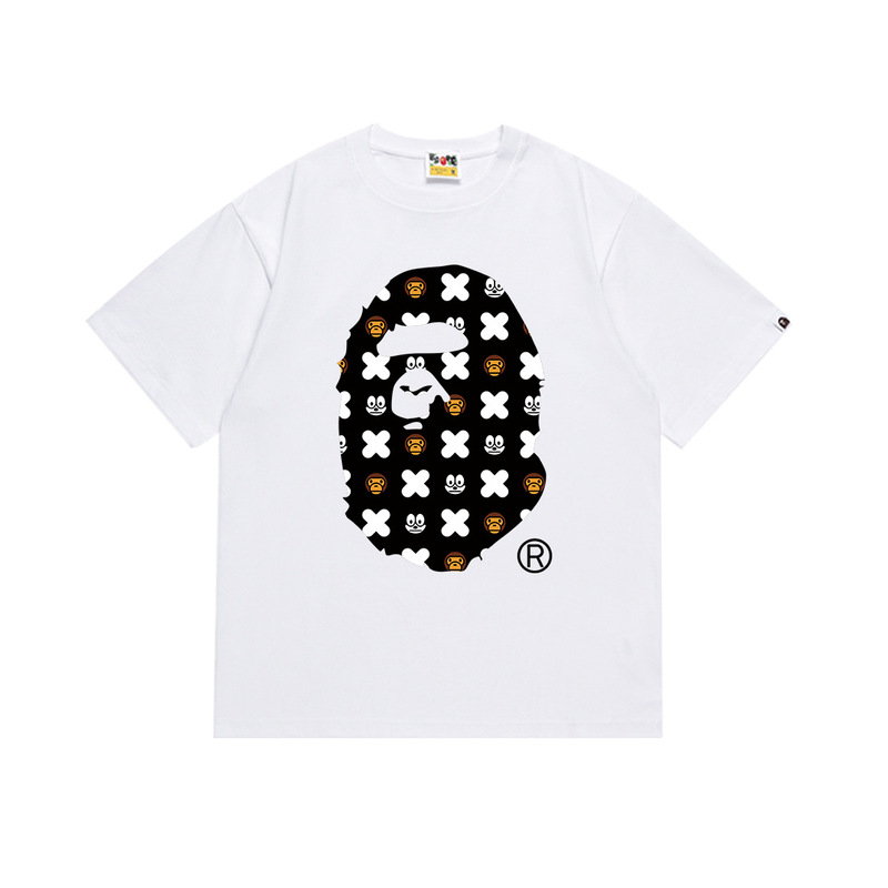 国境を越えた売れ筋BAPE X Miami International MIAMIジョイント漫画男女同型半袖スポーツTシャツトレンディブランド|undefined