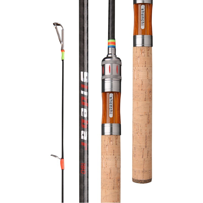 Nueva barra de deslizamiento de carretera de carbono varilla de boca de caballo sólido anillo de guía Grande puede pasar frijoles espaciales L varilla de pesca de boca curva ajustable de Carretera Asiática