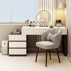 Cream Wind Vanity Dresser Bedroom Modern Minimalist High-End Sense Small House Cabinet Storage Cabinet Integrated Mirror Makeup Table