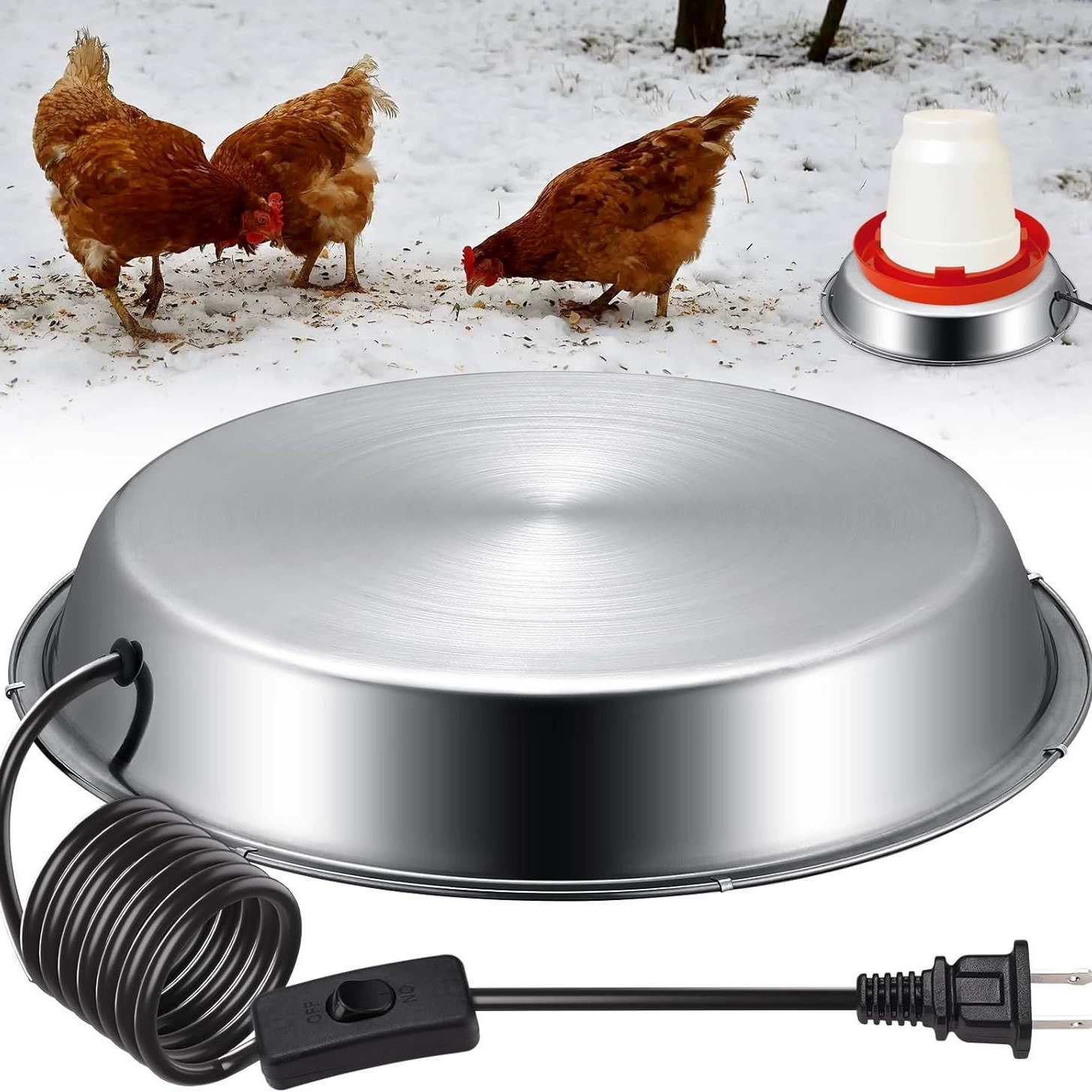 Зимний питьевая вода для питья птицы с подогревом основание для домашних животных птица водонагреватель курица водонагреватель для домашних животных оптом